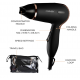Carmen Noir 1200W Travel Hair Dryer - Black and Copper